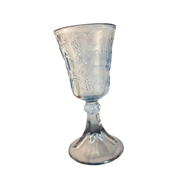 Blue TIARA INDIANA GLASS Last Supper Communion Religious Chalice Wine Goblet Exc - Picture 10 of 12